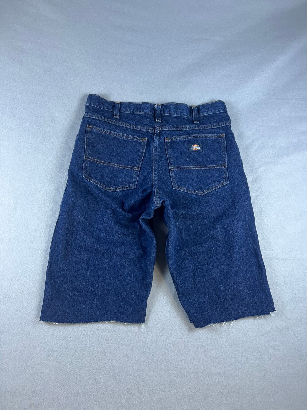 Dickies Denim Shorts Mens 32 Blue Cut Off Dark Wash Bermuda Classic Jorts